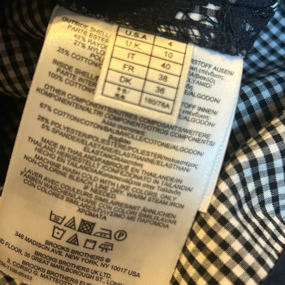 Brooks Brothers Navy and White Midi Sheath Dress - Picture 11 of 12